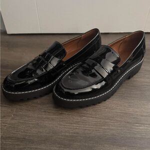 Franco Sarto Black Loafers